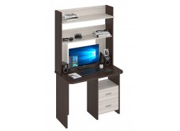 Письменный стол Беланта-Прям100Р+НКЛХ-100 ВК венге / карамель