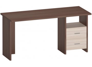 Письменный стол СКЛ-Прям130(без тумбы) В шамони-ч / карамель