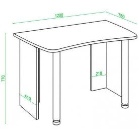 Письменный стол СКЛ-Софт120