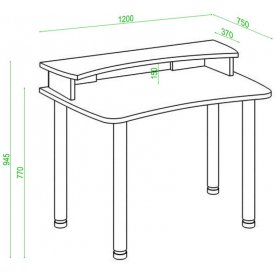 Письменный стол СКЛ-Софт120