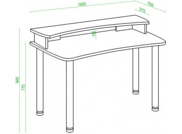 Письменный стол СКЛ-Софт140МО