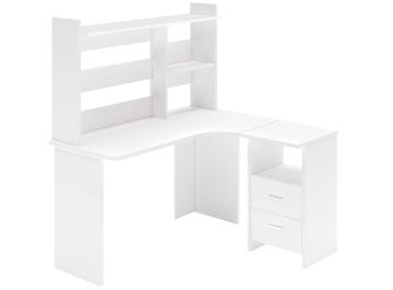Письменный стол СКЛ-Угл130+НКЛ-120 КБЕ белый
