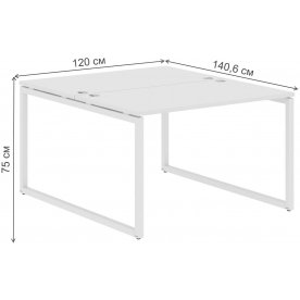Письменный стол Skyland XQWST 1214 120х140,6х75 двухместный