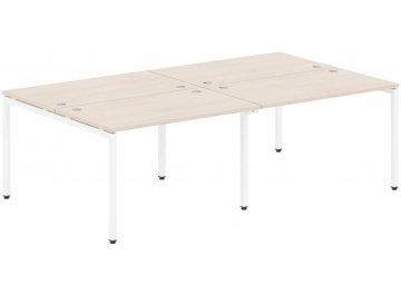 Белый компьютерный стол Skyland XTEN-S XWST 1614 1600х1406х750 белый / белый двухместный бук тиара / белый
