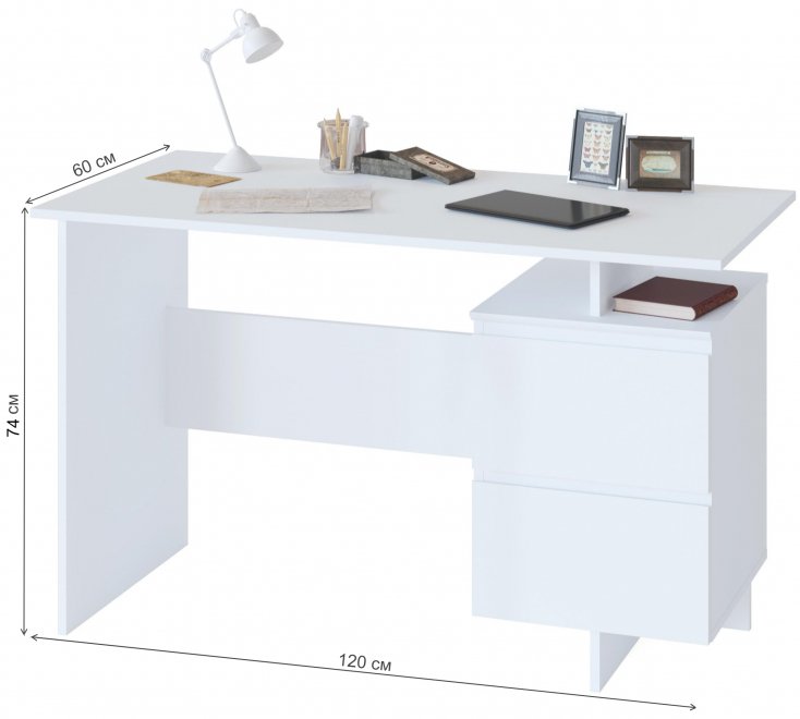 Письменный стол СПМ-19 Белый