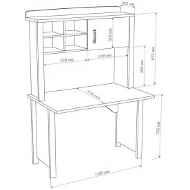 Письменный стол СТД-115 с НД-115 КБЕ