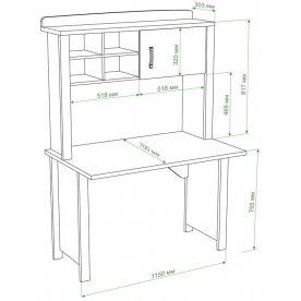Письменный стол СТД-115 с НД-115 КК