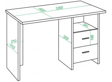 Письменный стол Беланта-Прям120Р КВ