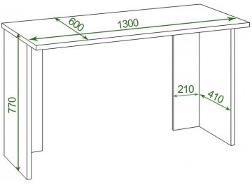 Письменный стол Беланта-Прям130(без тумбы) БЕ