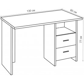 Письменный стол СКЛ-Прям130Р КШ