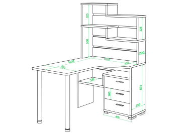 Письменный стол Жаспера-132-140