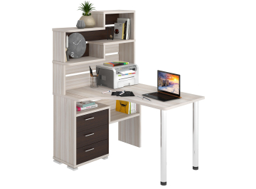 Письменный стол СР-132-130 БЕ-ЛЕВ левый карамель / венге