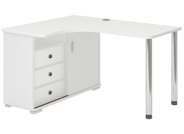 Письменный стол Жаспера-145СМ БЕ левый белый