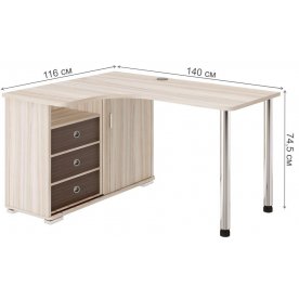 Письменный стол СР-145СМ КШК-ЛЕВ левый