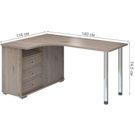 Письменный стол СР-145СМ Н-ЛЕВ левый