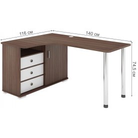 Письменный стол СР-145СМ ШБЕШ-ЛЕВ левый