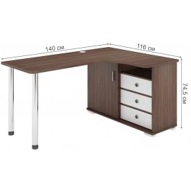 Письменный стол СР-145СМ ШБЕШ-ПРАВ правый