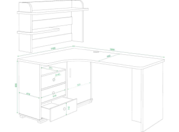 Письменный стол Жаспера-165