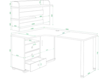 Письменный стол Жаспера-165М
