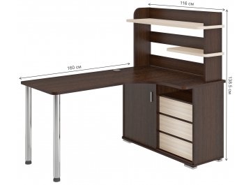 Письменный стол СР-165М ВКВ-ПРАВ правый