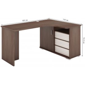 Письменный стол СР-165С ШКШ-ПРАВ правый