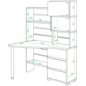 Письменный стол СР-322 НБЕН-ЛЕВ