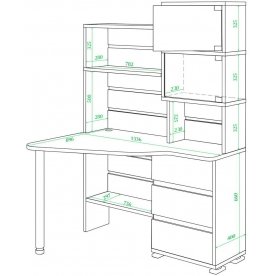 Письменный стол СР-322 Ш-ПРАВ