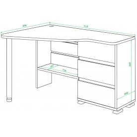 Письменный стол СР-322С ВК-ПРАВ