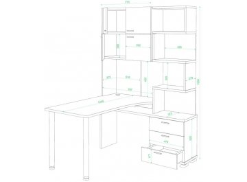 Письменный стол СР-500М/140 правый