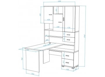 Письменный стол СР-620/140 левый