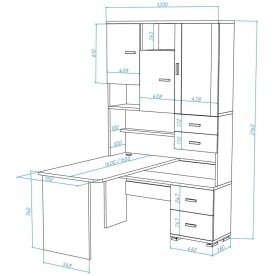 Письменный стол Жаспера-620/160 левый