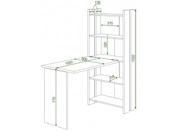 Письменный стол СТЛ-ОВ+С100Прям без тумбы К