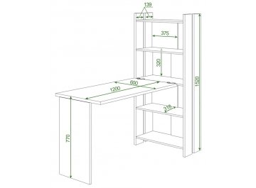 Письменный стол СТЛ-ОВ+С120РПрям без тумбы Н