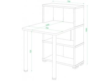 Письменный стол СБ-10М / 3 ВКВ