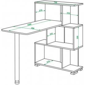 Письменный стол СЛ-5-3СТ Н