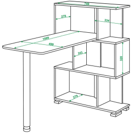Письменный стол СЛ-5-3СТ Ш