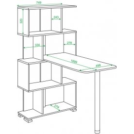Письменный стол Валевро-5-4СТ БЕ