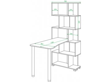 Письменный стол СЛ-5СТ-2 БЕ
