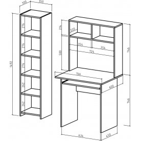 Письменный стол Лайт 1К