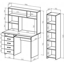 Письменный стол Лайт-4