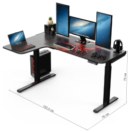 Компьютерный стол ERK-EGD-L60L-B-US