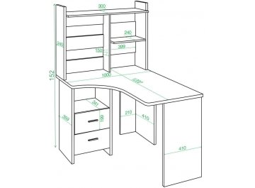 Компьютерный стол с надстройкой 100х120