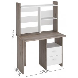 Компьютерный стол с надстройкой 100х60