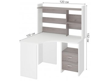 Компьютерный стол с надстройкой 120х100