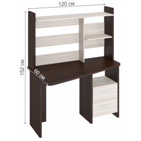 Компьютерный стол с надстройкой 120х60