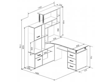 Стол компьютерный Джаз-15 левый