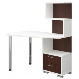 Стол компьютерный СКМ-60 левый жемчуг / венге