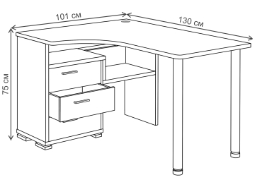 Компьютерный стол Жаспера-132С-130