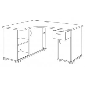 Стол компьютерный СР-140М левый венге