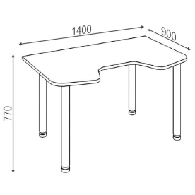 Письменный стол СКЛ-Игр140МО Ш